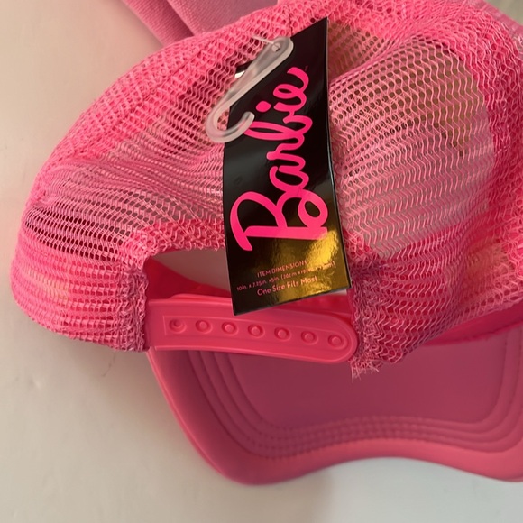 Women’s pink and white canvas tote and Barbie hat one size - Picture 9 of 10